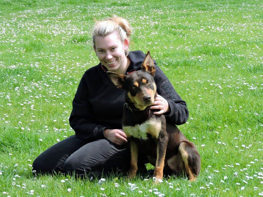 Student with her Kelpie Student with her Kelpie